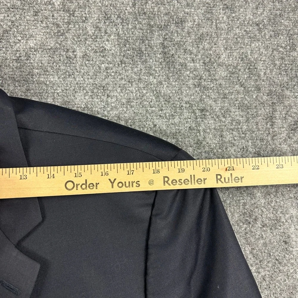 Lauren Ralph Lauren Blazer Mens 42S Navy Blue Wool Gold Crest Button Sport Coat